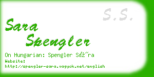 sara spengler business card